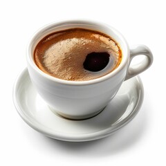 Fototapeta premium White isolated cup of coffee.