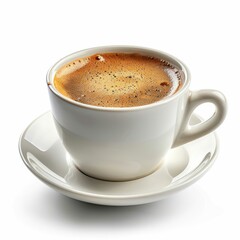Fototapeta premium Repeated image of coffee cup on white background.