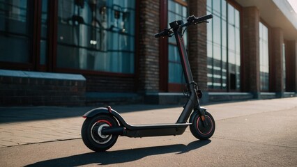A person using an electric scooter to travel between tourist attractions, combining sightseeing with modern transport