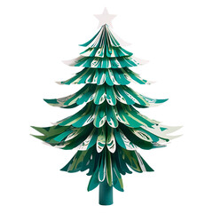 Obraz premium christmas tree isolated on white