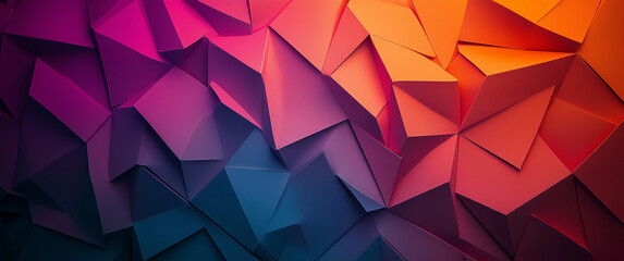 Fototapeta premium Abstract geometric 3D background. Folded paper digital wallpaper.