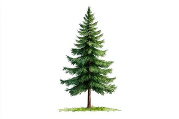 Fototapeta premium Tall Pine Tree with Layered Needle Leaves