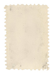 Fototapeta premium Vintage beige vertical blank postage stamp 