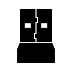 bluetooth dongle icon flat style design