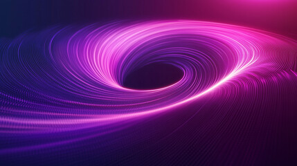 Fototapeta premium Swirling Vortex of Luminous Data Points in Vibrant Purple
