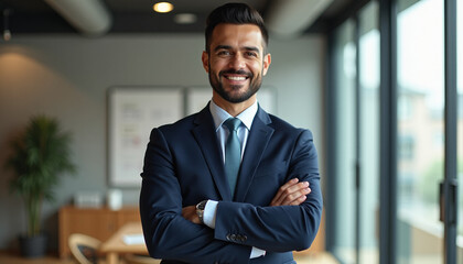 Fototapeta premium Confident Businessman in Modern Office