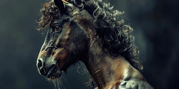 Majestic centaur portrait, 4K Video