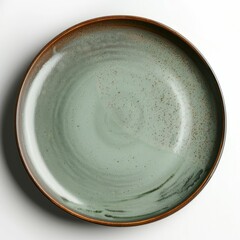 New ceramic plate on white background.