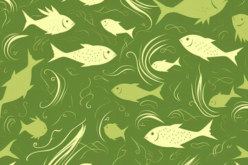seamless pattern with fishes