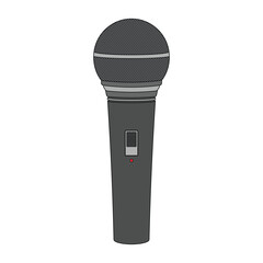 kids drawing microphone cartoon isolated
