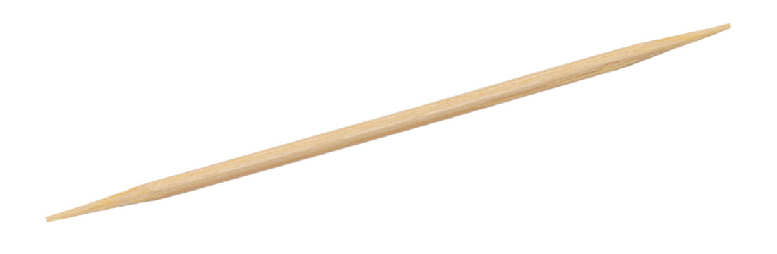 Wooden toothpick isolated on white background, clipping path	