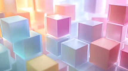 Obraz premium Colorful Flowing Glass and Liquid-like Abstract Shapes in Futuristic Digital Art Renderings