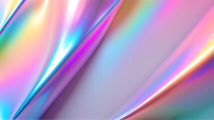 Fototapeta premium Prismatic Iridescence: Abstract Rainbow Holographic Texture