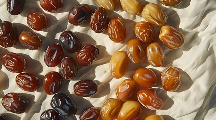 Shades of brown dates on cloth. Perfect for food blogs, recipes, health articles, or organic product advertisements. Getfullyear.