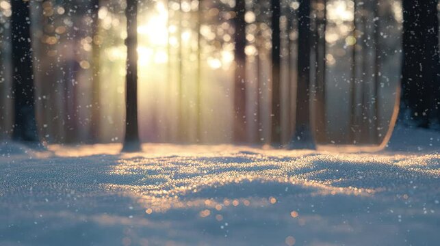 Winter Glow Loop with Falling Snow