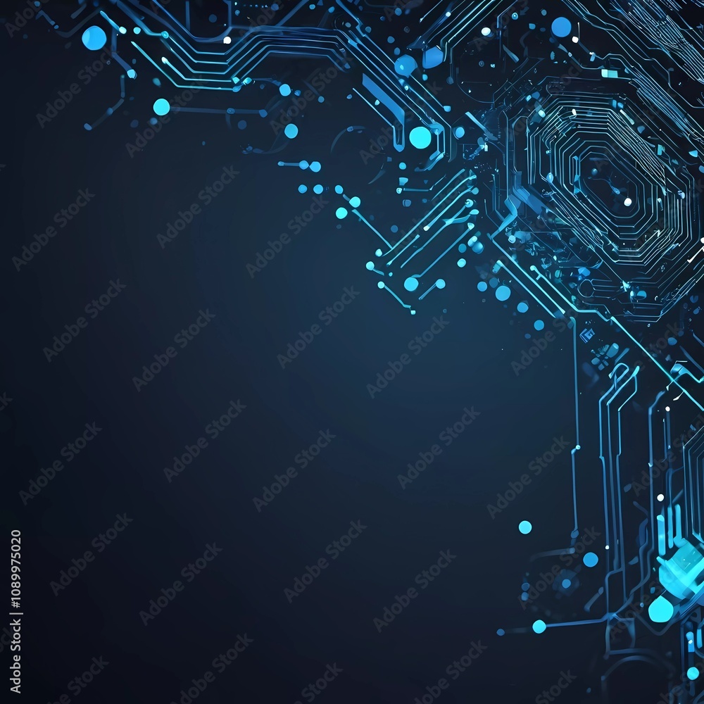 Poster this digital background showcases intricate patterns and vibrant colors, ideal for technology-focuse