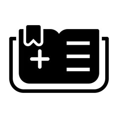 Fototapeta premium book Solid icon