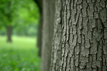 Obraz premium Exploring tree textures in a lush green park nature photography close-up tranquil environment detailed viewpoint