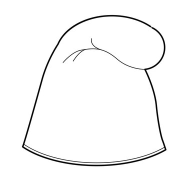 recommend clip art: Phrygian Hat Knitted Winter Head Fashion accessory cap clothing technical illustration. Vector headgear for Men, women, unisex style, flat template CAD mockup sketch outline isolated