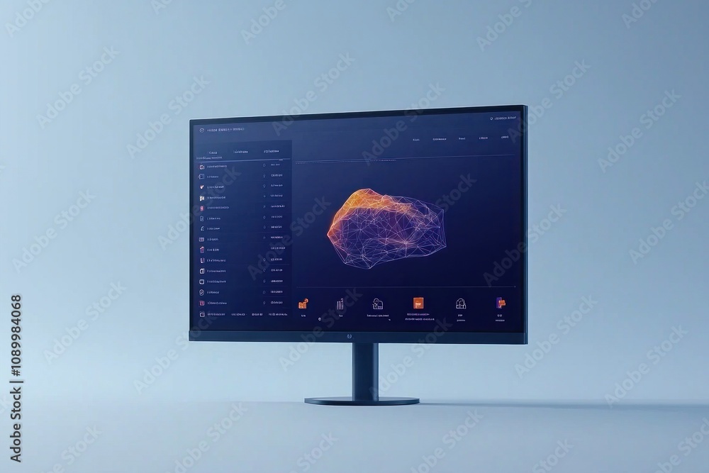 Aufkleber innovative data visualization techniques modern office digital display minimalistic environment side