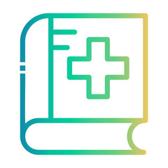 Fototapeta premium nurse handbook Line Gradient Icon