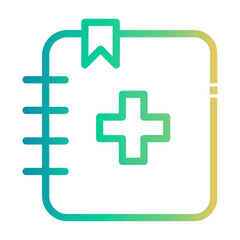 Obraz premium nurse handbook Line Gradient Icon