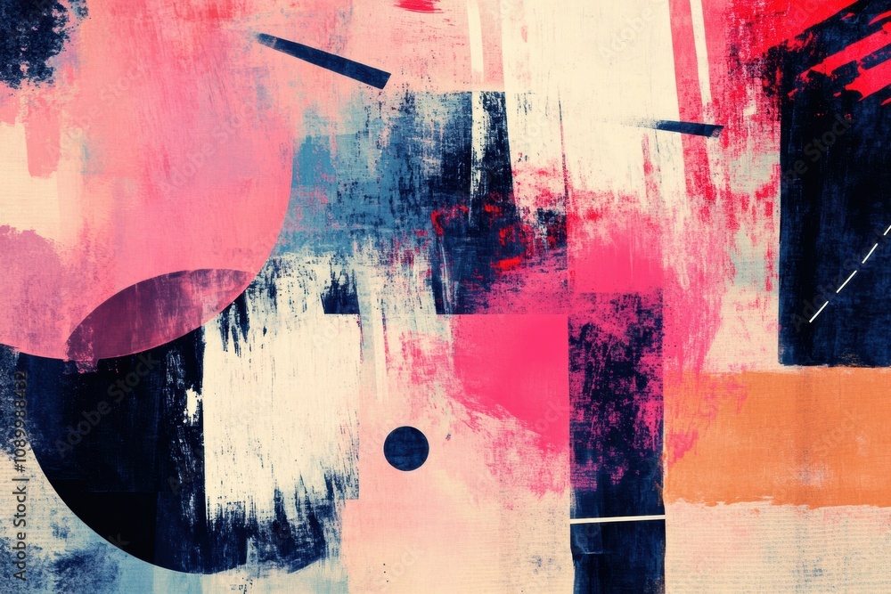 Fototapete colorful abstract patterns showcase dynamic paint strokes and geometric shapes with a blend of vivid