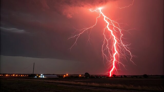 Glowing electric red flash isolated on background, electric, red, flash, glowing, isolated,vibrant, intense