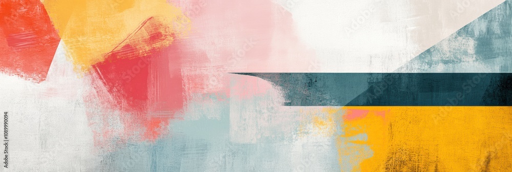 Poster dynamic colors and forms blend seamlessly in this abstract composition, highlighting the creativity 