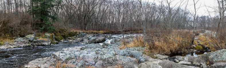 Big Rib River at Rib Falls County Park in Marathon county Wisconsin