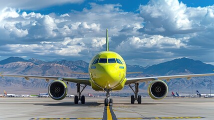 Spirit Airlines' Airbus A320neo at Las Vegas Airport.