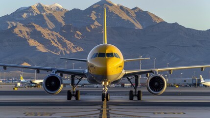 Spirit Airlines' Airbus A320neo at Las Vegas Airport.