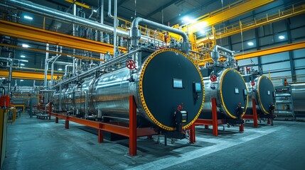 Industrial Boilers in Modern Factory Environment