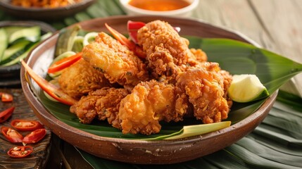 Fototapeta premium culinary specialties from Indonesia with a very tempting shape.