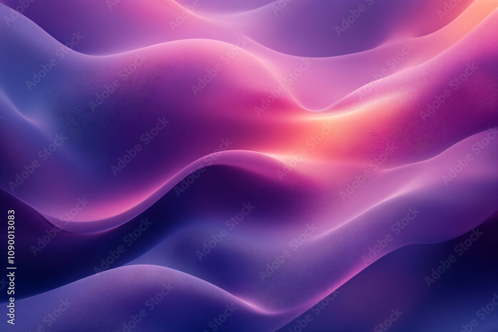Poster motion animation of 3d neon purple and pink flowing light rays waves lines on black background. digi