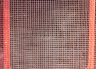 red metal screen background