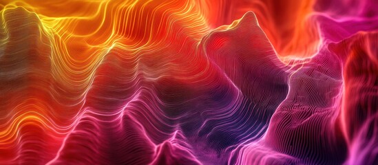 Fototapeta premium Abstract Waveform with Vibrant Colors