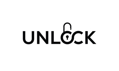 Unlock logo design vector template