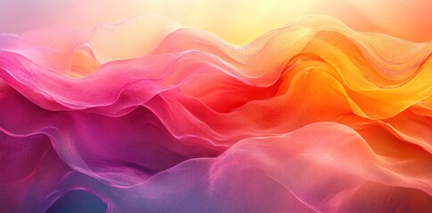 Obraz premium Abstract Colorful Fabric Waves Flowing Gently