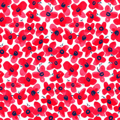 Bold blooms seamless pattern