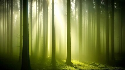 towering trees in the forest