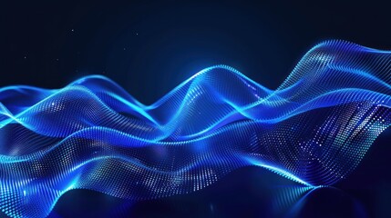 Fototapeta premium Abstract Blue Digital Wave