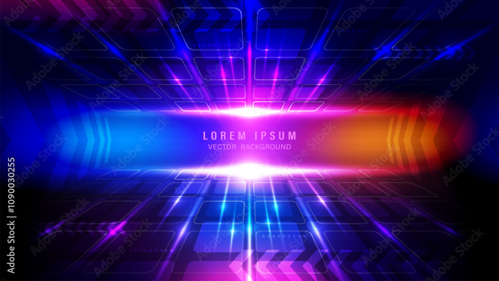 Wall mural dynamic abstract background features vibrant spectrum of colors. composition includes glowing light 