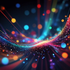 Abstract background ideal for digital, technologies, data science, scientific, neural networks, AI, network, data transmission and analysis, audio and visual concept.