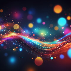 Abstract background ideal for digital, technologies, data science, scientific, neural networks, AI, network, data transmission and analysis, audio and visual concept.