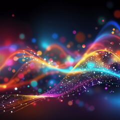 Obraz premium Abstract background ideal for digital, technologies, data science, scientific, neural networks, AI, network, data transmission and analysis, audio and visual concept.