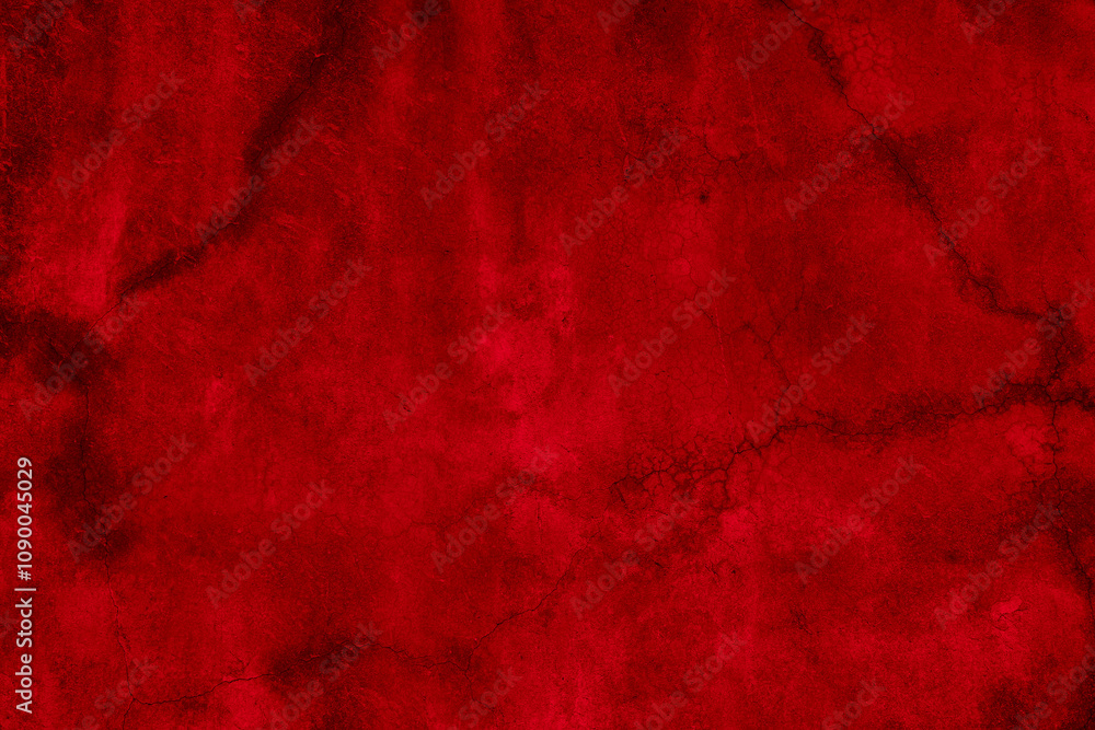 Poster Old wall texture cement black red  background abstract dark color design are light with white gradient background.