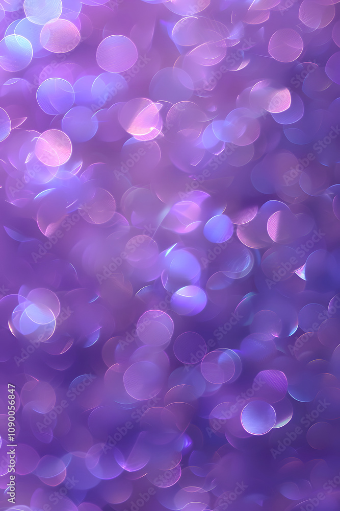Poster a soft-focus background of purple bokeh lights creating a dreamy and vibrant atmosphere.