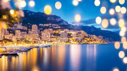 Fototapeta premium Christmas in Monaco, Christmas tree closeup, luxury Christmas