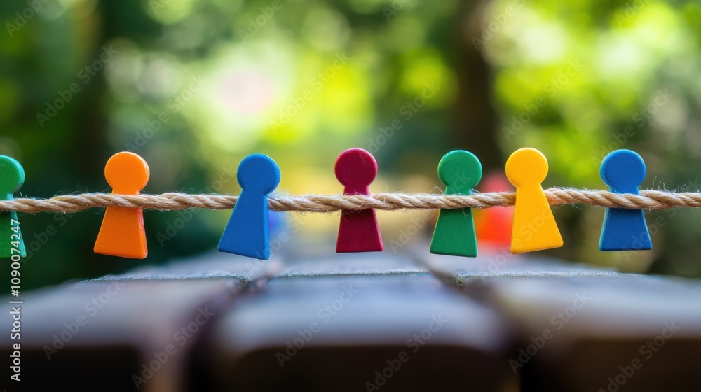 Poster A conceptual image of a bridge composed of various colorful and textured elements, Symbolizing the connection and support between different communities, photography style